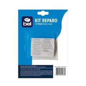 Kit 10 Adesivos Transparente 6cmx5cm Reparação de rasgos Pequenos Furos Belfix