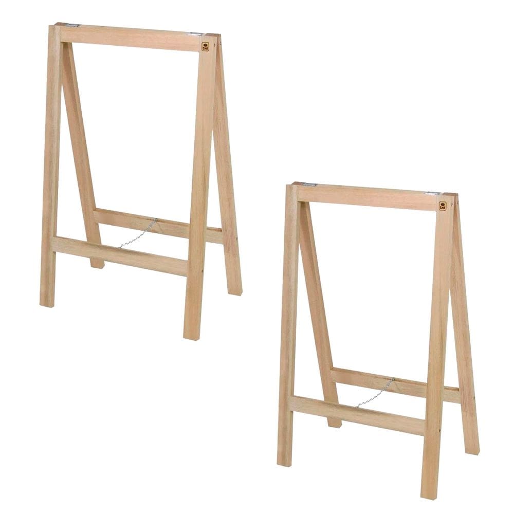 Kit 2 Cavaletes em Madeira Natural 50x75cm até 120kg Belfix