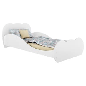 Cama Solteiro Com Colchão Incluso 88 X 188 Cm 100% Mdf Safira Multimóveis Fg2761 Branca