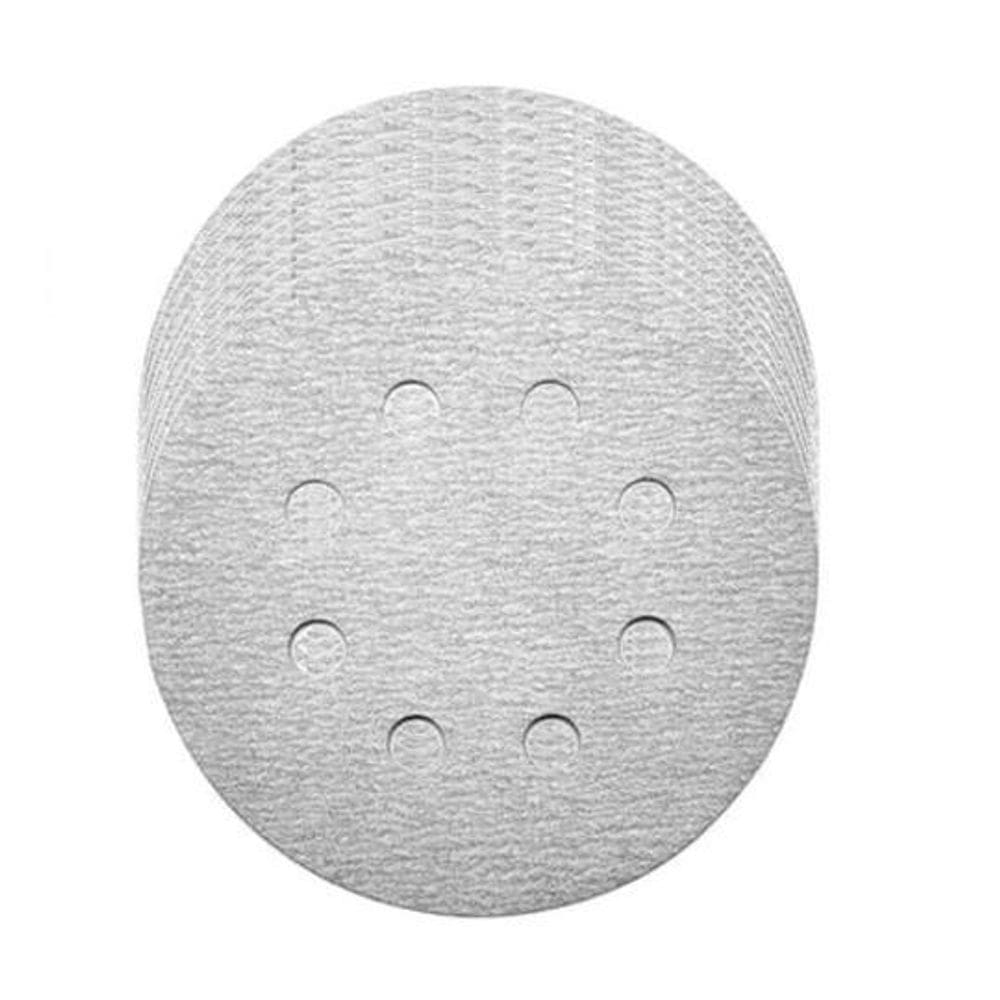 Kit 10 un disco de lixa tiras aderentes branco 150mm grão 120 starfer