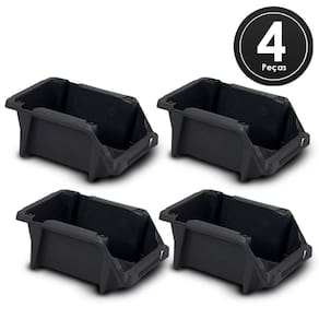 Kit gaveta plástica empilhável nr. 3 42001 4 peças presto un