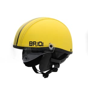Capacete coquinho scooter elétrica bike amarelo viseira