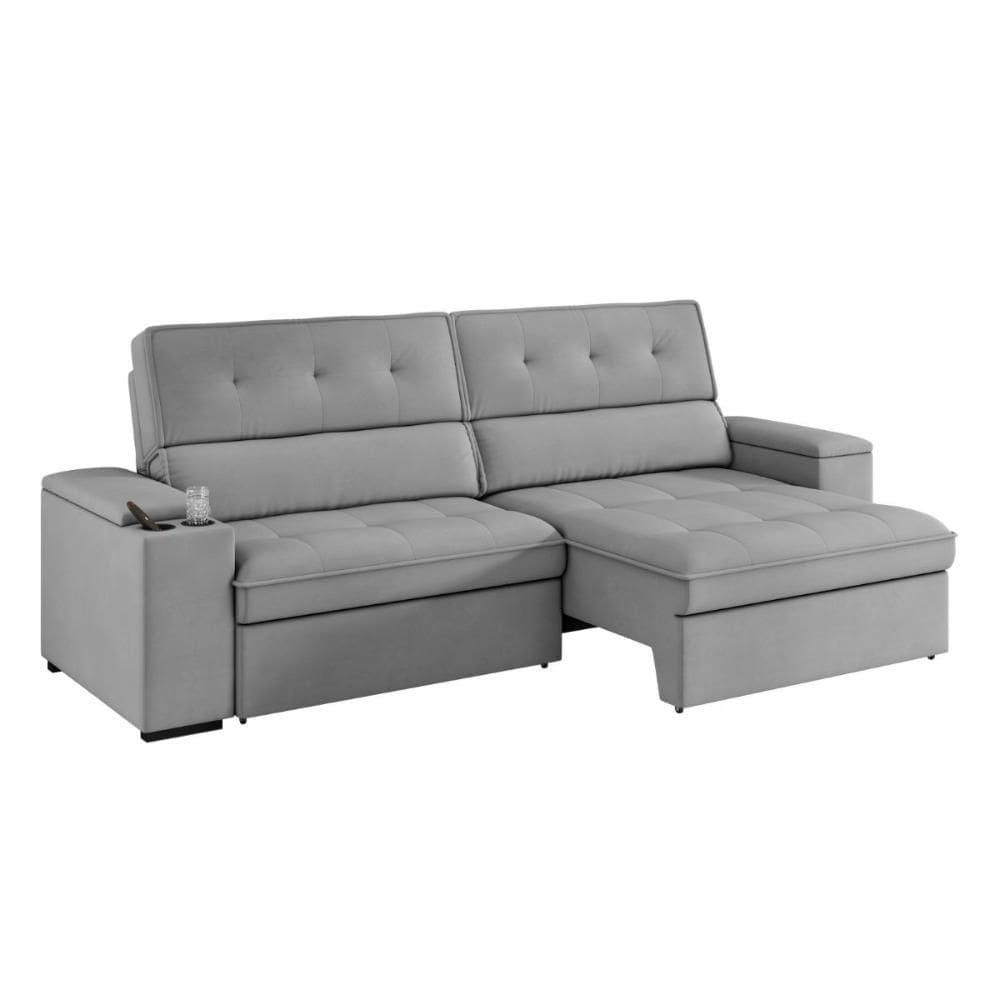 Sofá 3 Lugares Retrátil e Reclinável 230cm Multimóveis CR45243