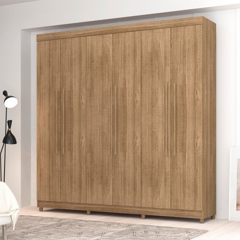 Guarda-roupa Buriti Casal 6 Portas Marrom