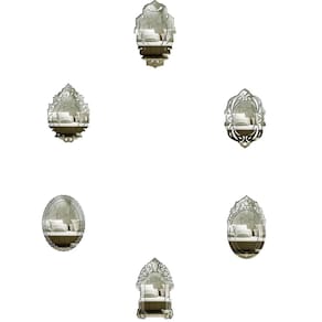 Kit espelhos decorativos venezianos pegui veneza 6 peças