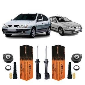 Par de amortecedor cofap e kit dianteiro megane 1998 a 2005