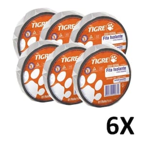 Kit 6 fita isolante retardante chamas 18mmx10m tigre