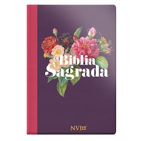 Biblia Nvi Letra Grande Especial Floral Vinho