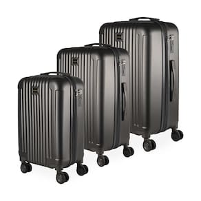 Conjunto 3 Malas 35Kg+23Kg +10Kg Expansível Grafite Maldivas