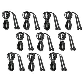 Corda de pular kit com 10 speed rope ajustável agilidade pvc