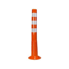 Poste flexível 77cm laranja e branco