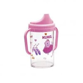 Copo Infantil Com Alça Removivel Rosa 240Ml Kuka