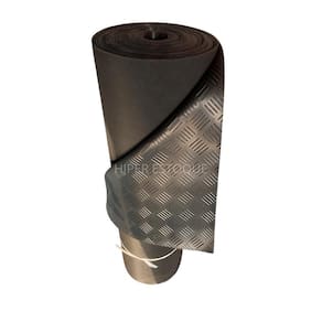 Tapete Borracha Elite Xadrez 3mm 1,0m x 1m - Preto