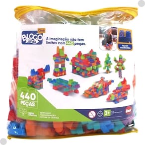 Kit De Blocos Blocolândia Sacola 440 Peças 2728 - Dismat