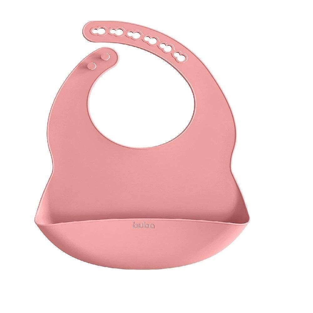 Babador Pega Migalhas Em Silicone Rosa - Buba