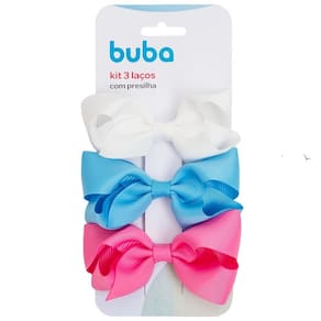 Kit De Laços Variados Infantil Com Presilha 3Un 15307 - Buba