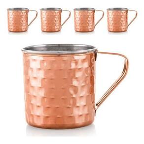 Kit 10X Caneca Moscow Mule Martelada Cobre Aço Inox Bar