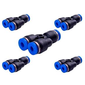 Conexão cotovelo engate rápido emenda união 6mm - 5 unidades