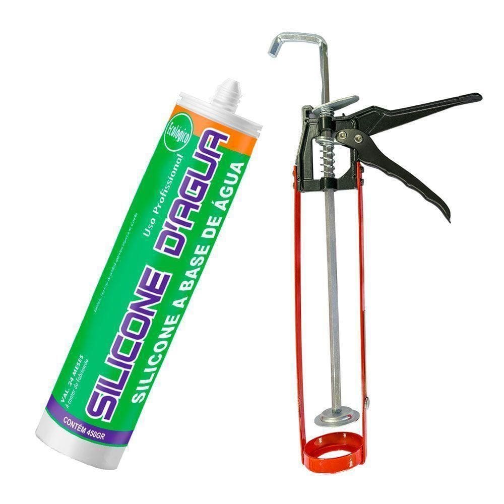 Kit silicone preto com aplicador