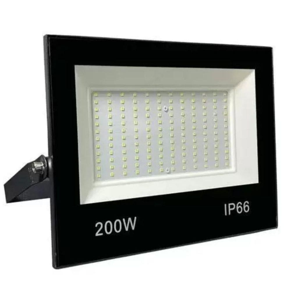 Refletor Luz Led 200W Holofote Bivolt Prova Dagua 6500K