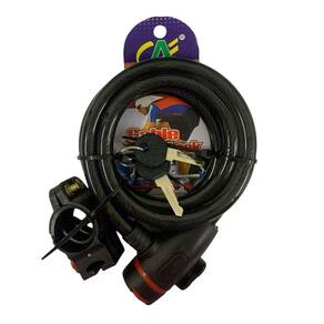 Cadeado antifurto bike chave cores 80cm 12mm