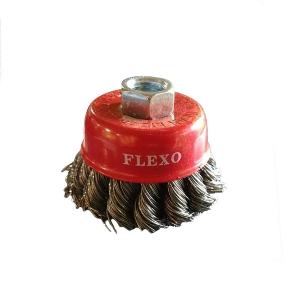 Escova copo aço carbono trançado 3 cx 5/unid