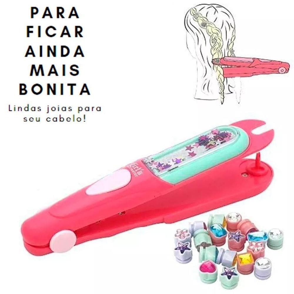 Kit Miçangas Decora Cabelo Infantil Glamour Hair Toyng