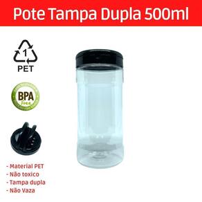 10 potes 500ml porta condimento tempero molhos tampa dupla