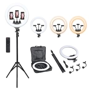 Kit Ring Light Led 46Cm 18 Polegadas Com Tripe 2,1 Metros