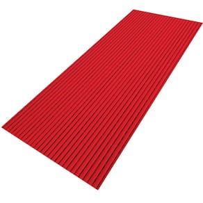 Passadeira Emborrachado Antiderrapante 4Metrosx45cm Vermelho