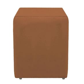 Puff para sala e hall de entrada suede terracota quadrado dado