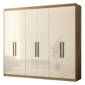 Guarda-roupas Casal 6 Portas E 4 Gavetas Multimóveis Cr35235 Amêndola Off White