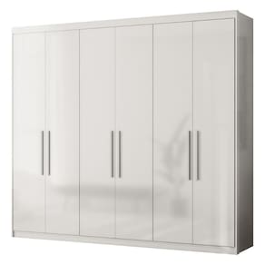 Guarda-roupas Casal 6 Portas E 4 Gavetas Multimóveis Cr35235 Branco Branco