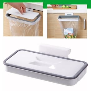 Lixeira acoplável para cozinha suporte fácil de saco de lixo