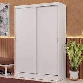 Guarda-roupa 2 Portas De Correr Branco Max Madesa Branco