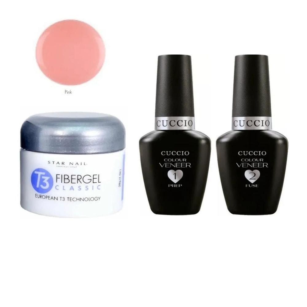 Kit prep passo1+fuse passo2+gel star nail pink t3 28g cuccio