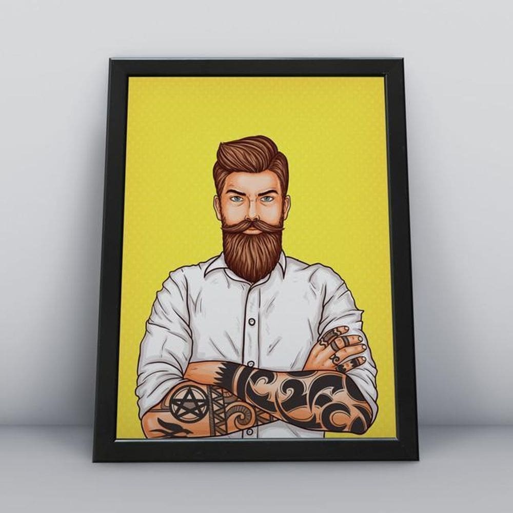 Quadro decorativo 30x20cm moldura preta