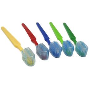 Kit 200 escovas de dente infantil protetor de cerdas macias
