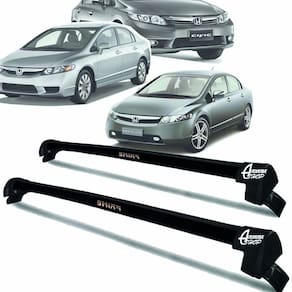 Rack Teto Aluminio Prime Honda Civic G8 G9 06/16 Preto PR152