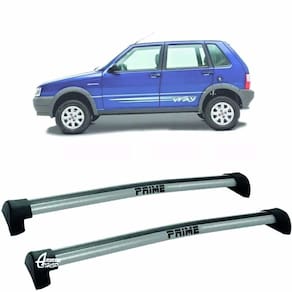 Rack Teto Aluminio Prime Fiat Uno Mille Way 4pts Prata PR001