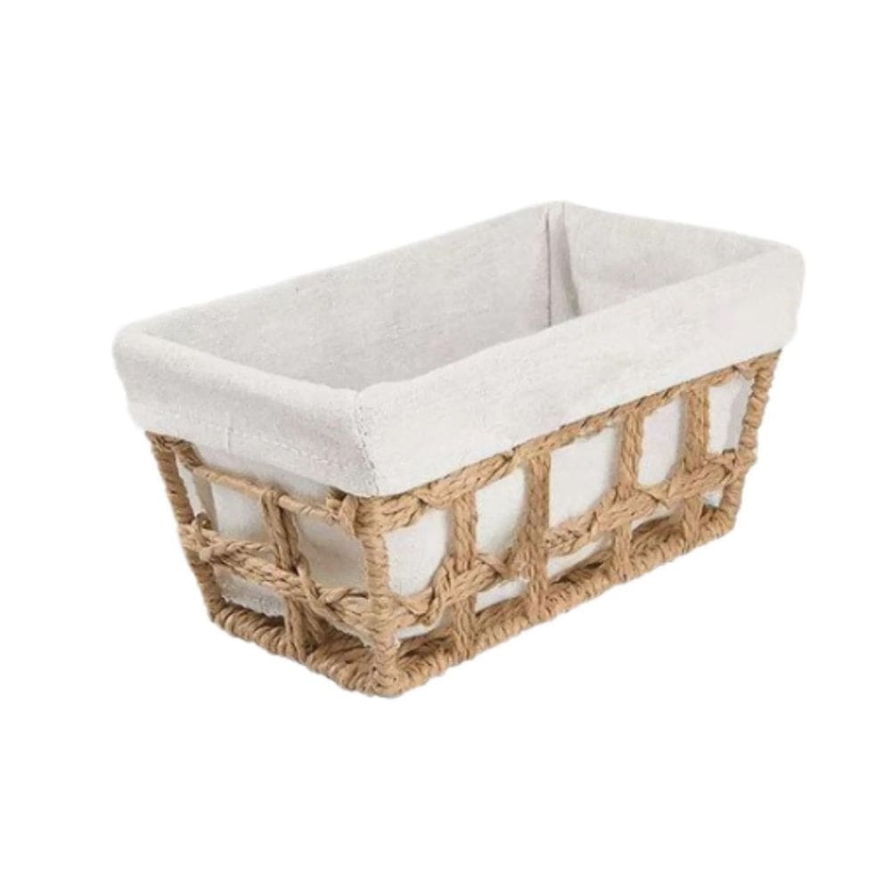 Cesto Retangular Knit com Capa 24x14x12cm Yoi