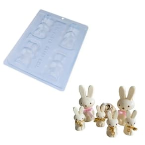 2 Formas Chocolate Bwb Coelho Sentado Pequeno 3 Partes 10129