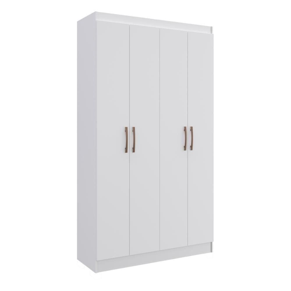 Guarda-roupas Solteiro 4 Portas Multimóveis Cr35216 Branco Branco