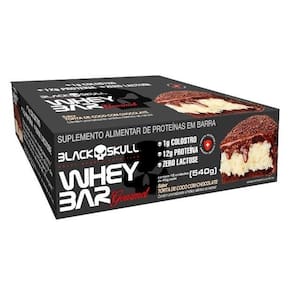 Whey Bar Gourmet  Caixa 12 Unid. 45G  - Black Skull