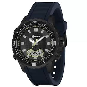 Relógio masculino digital analógico preto azul x-games aço
