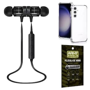 Kit Capinha Antishock Galaxy A15 +Fone Bluetooth Bass Hs-514