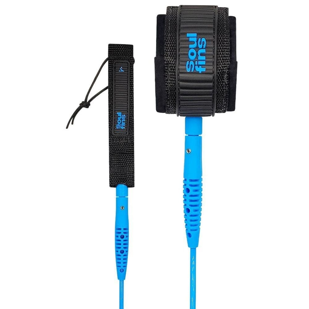 Leash big wave soulfins 7`/7mm azul - duplo girador
