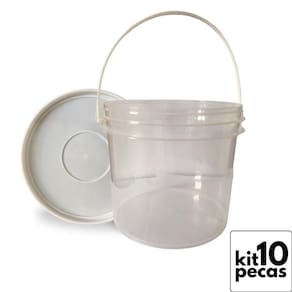 Balde p manteiga 2.2l transp 10 pçs