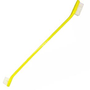 Escova de Dente Pet Dupla Cães e Gatos Amarela Western