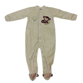 Macacão plush masc infantil Mini Sailor bege